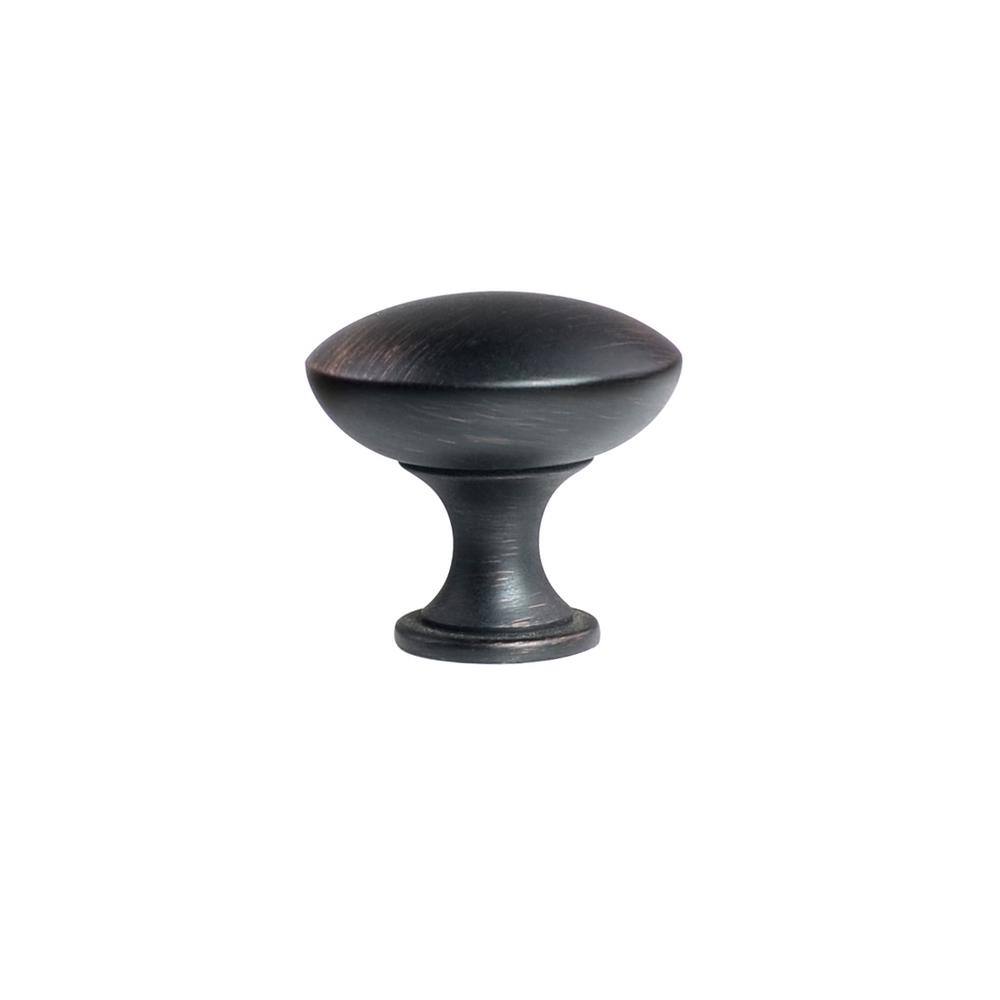 1-1/4 in. Oil Rubbed Bronze Modern Round Cabinet Knob (10-Pack) - Hercitys