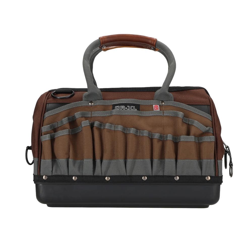 17in 34-Pkt Original Nylon Bag W Adjustable Compartments;Padded Handle;Weatherproof;Waterproof;Shatterproof;Zippered Top - Hercitys