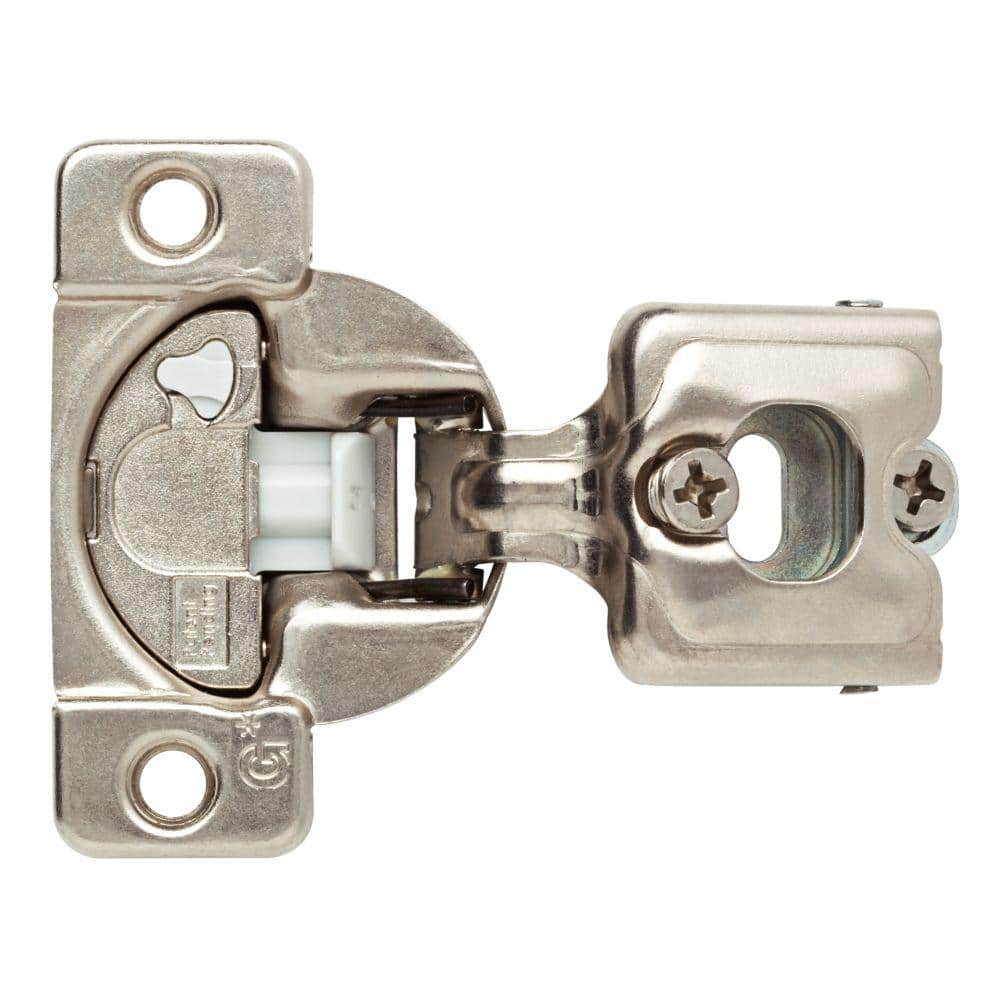1 Pair Face Frame 35 mm 110-Degree 3/4 in. Overlay Soft Close Nickel Cabinet Hinge (2 Pieces) - Hercitys