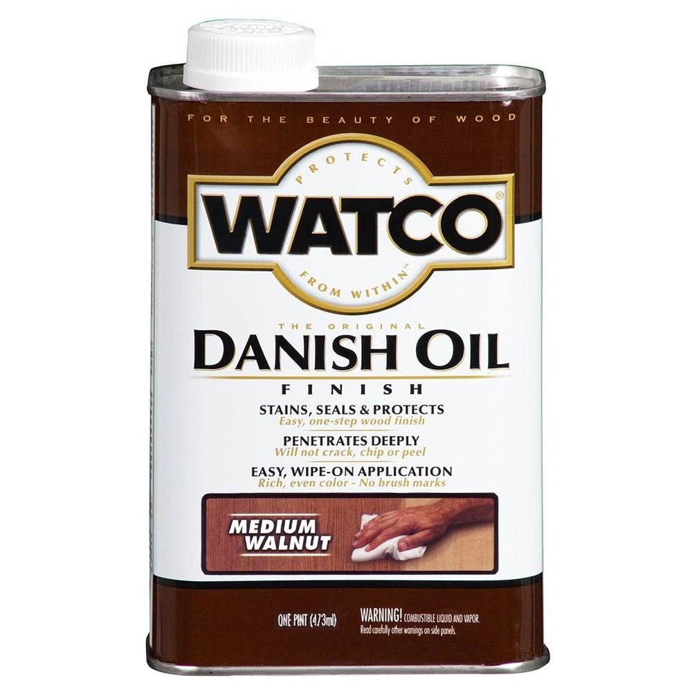 1 Pint Danish Oil in Medium Walnut Wood Sealers Oil/Conditioners (4 Pack) - Hercitys