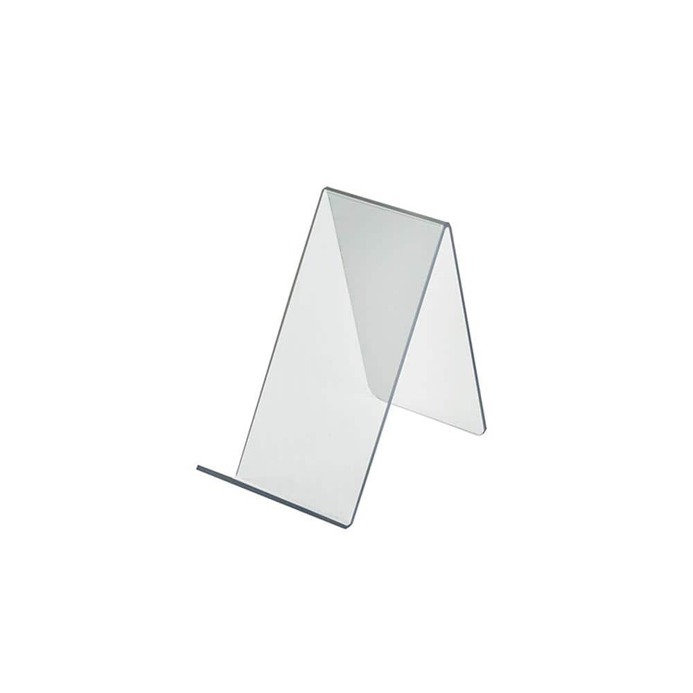 3.5 in. W x 7.5 in. D x 6.5 in. H Clear Acrylic Easel Counter Display (10-Pack) - Hercitys
