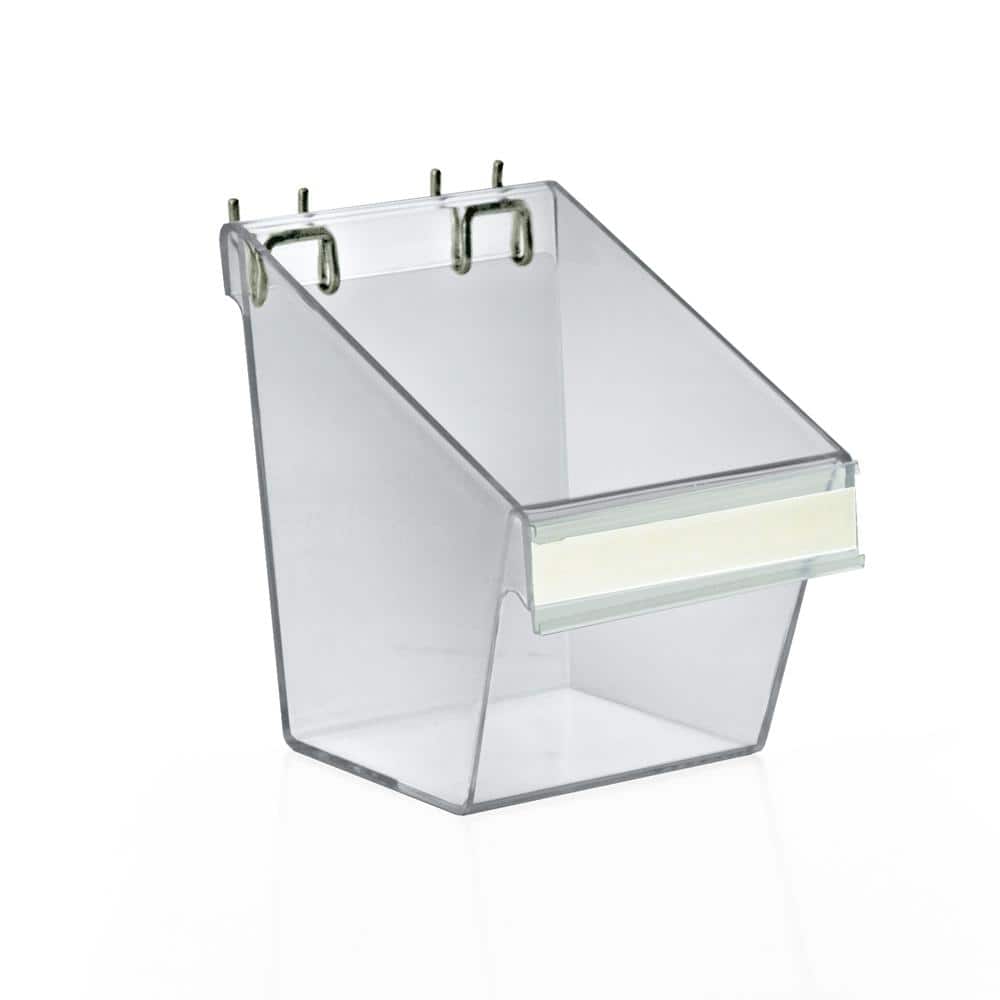 5 in. W x 6 in. D x 7 in. H Crystal Styrene Display Bucket (4-Pack) - Hercitys