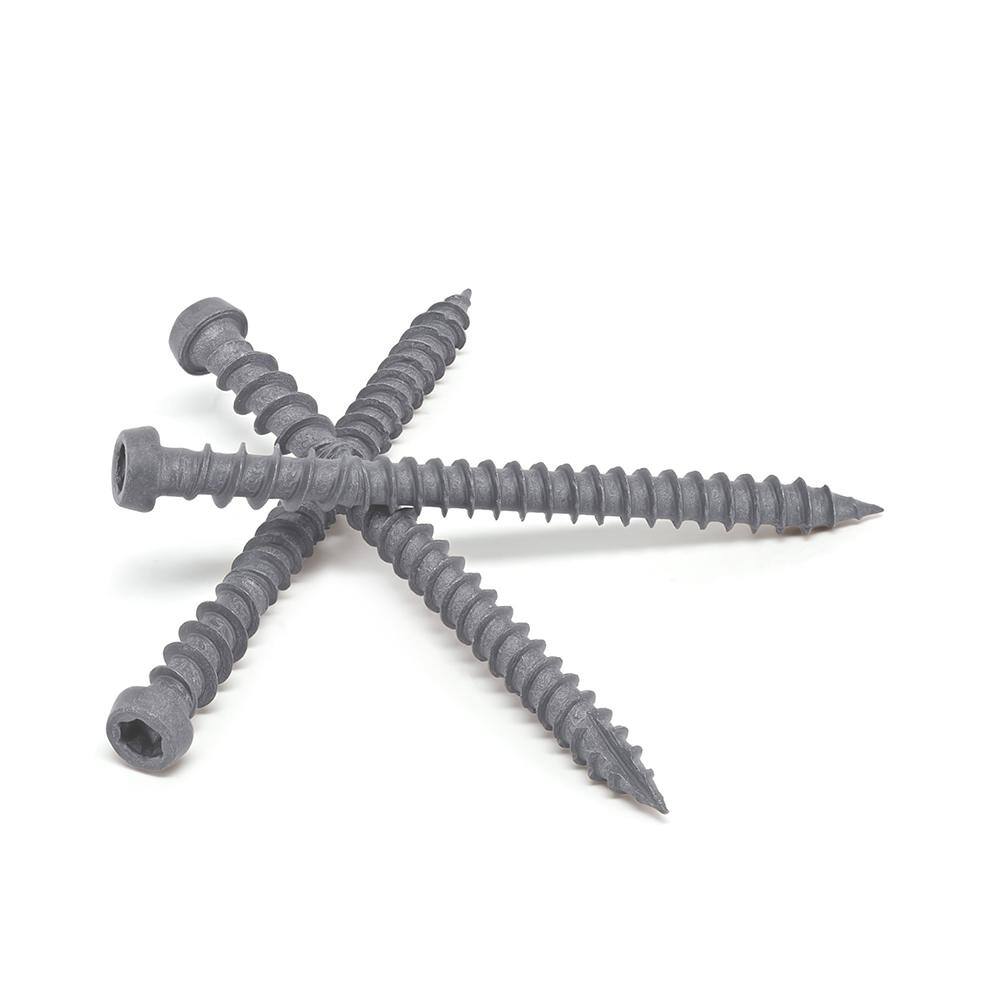5-Pack #10 x 3 in. Gray Star Drive Pan-Head Composite Deck Screws (25 lb. / 1,550-Piece) - Hercitys