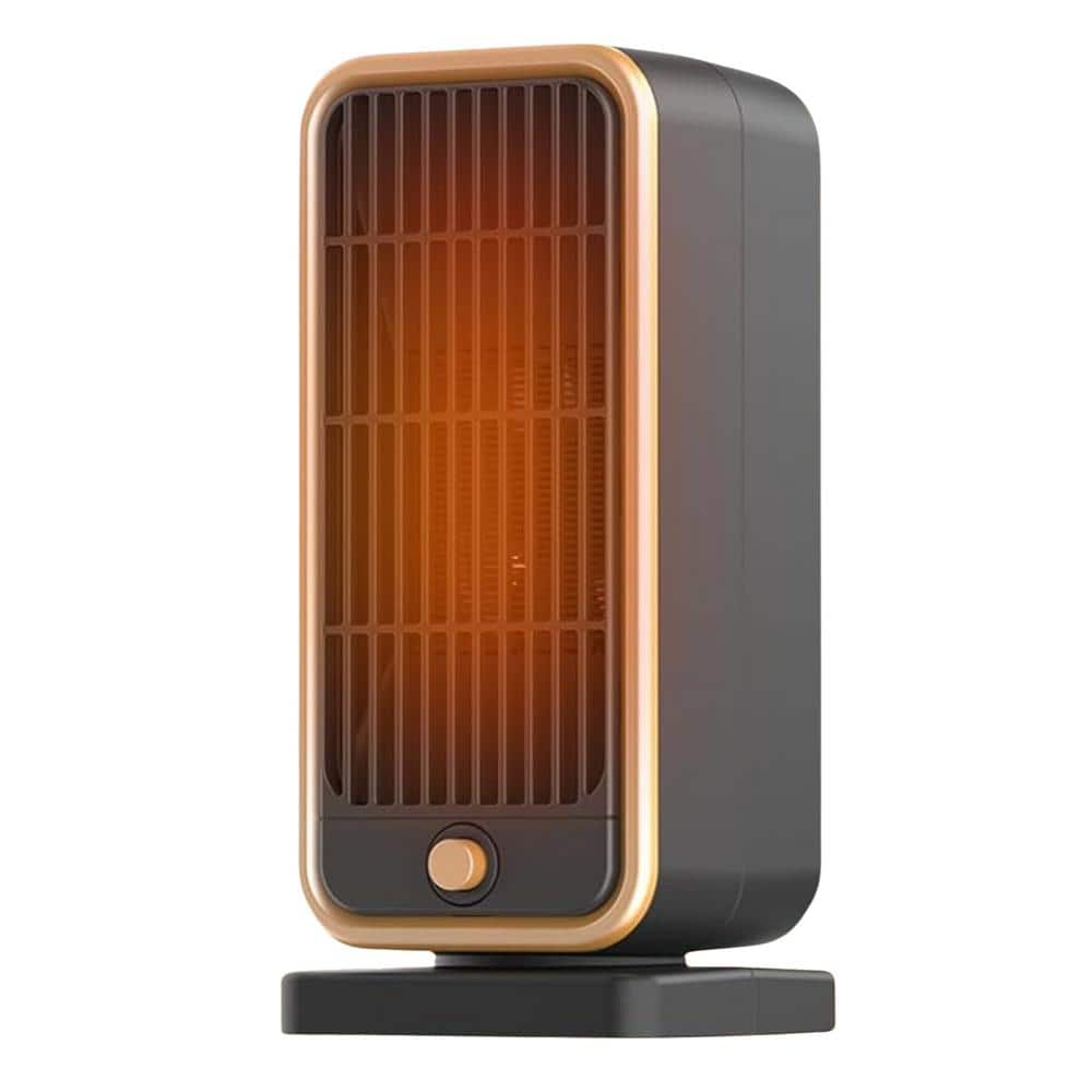 500-Watt 10 in. Electric Forced Air Indoor Ceramic Space Heater with 3s Fast Heating, Overheat and Tip-Over Protection - Hercitys