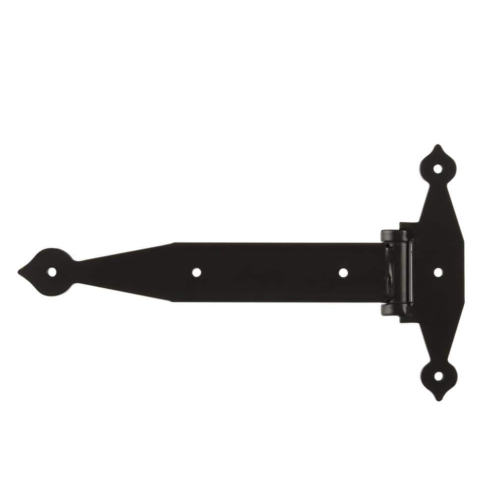 12 in. Black Super Heavy Duty Standard Tee Hinge - Hercitys