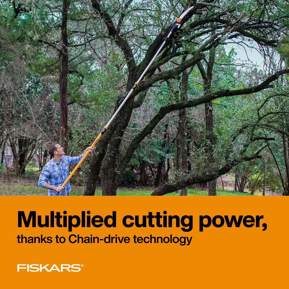 1.25 in. Cut Capacity Steel Titanium Coated Cutting Blade 15 in. Fiberglass/Alum Pole Chain Drive 16 ft. Tree Pruner - Hercitys