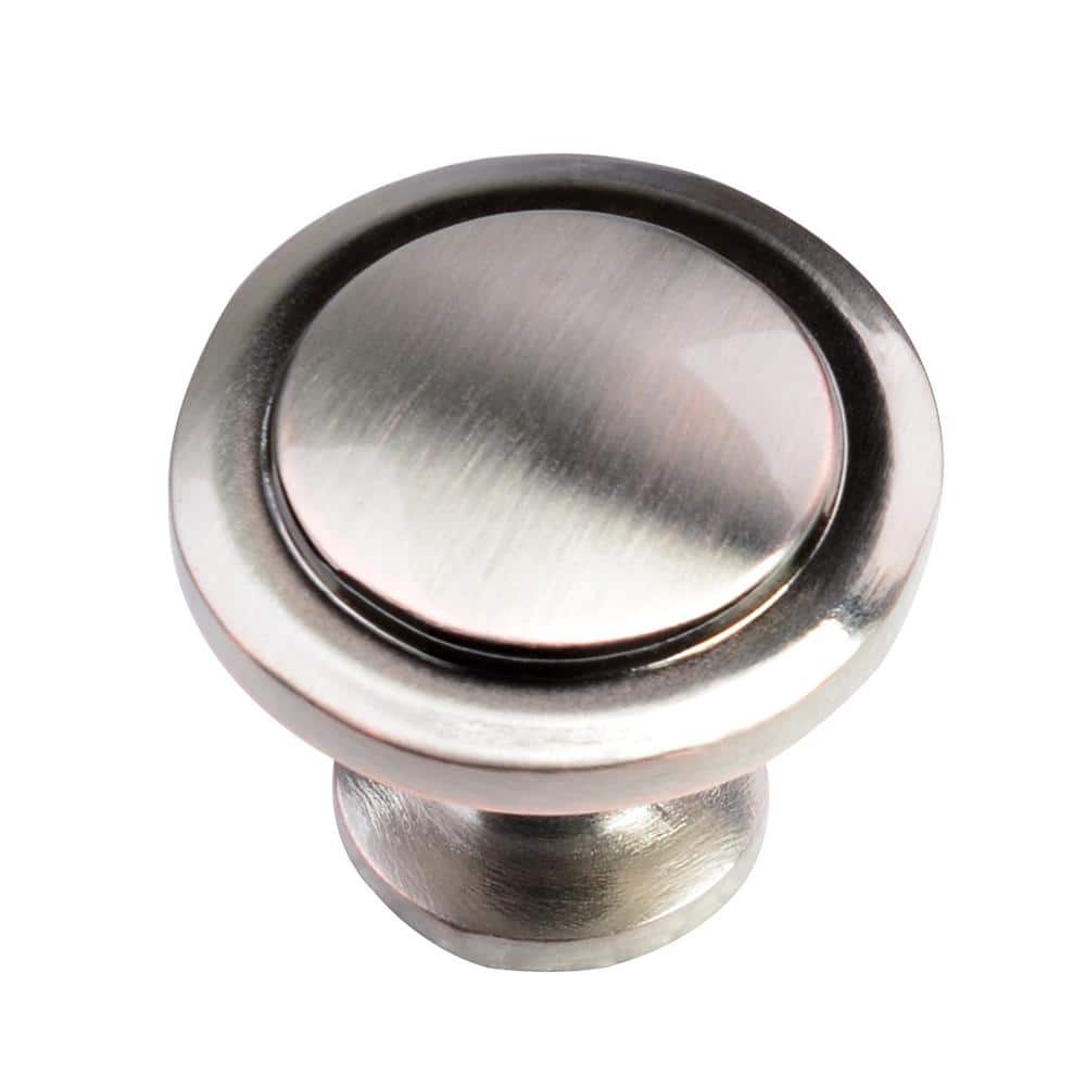 1-1/4 in. Satin Nickel Round Cabinet Knob (10-Pack) - Hercitys