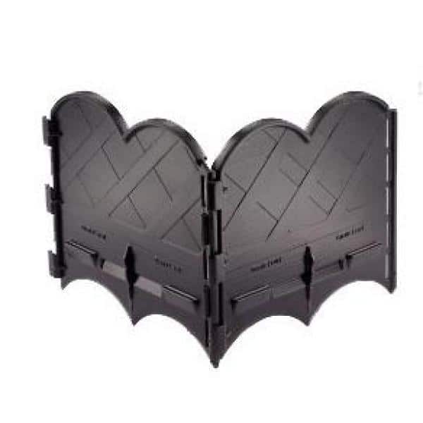 .375 x 5.75 in. x 6.5 in. Black Interlocking Plastic Landscape Edging (20 pcs per box) - Hercitys