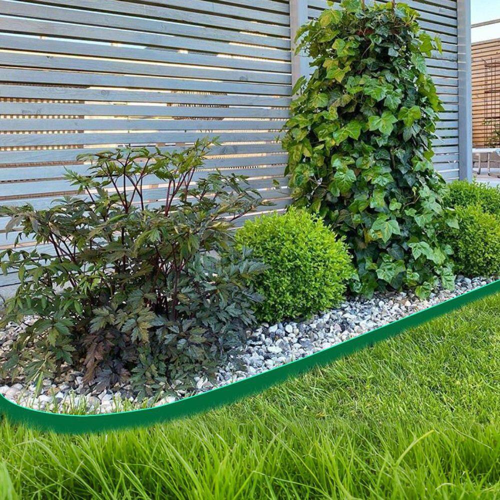 2-Pack Heavy Duty Corten Steel Landscape Edging-42 in. Strips, 8 in. Depth for Durable Garden Borders-Green - Hercitys