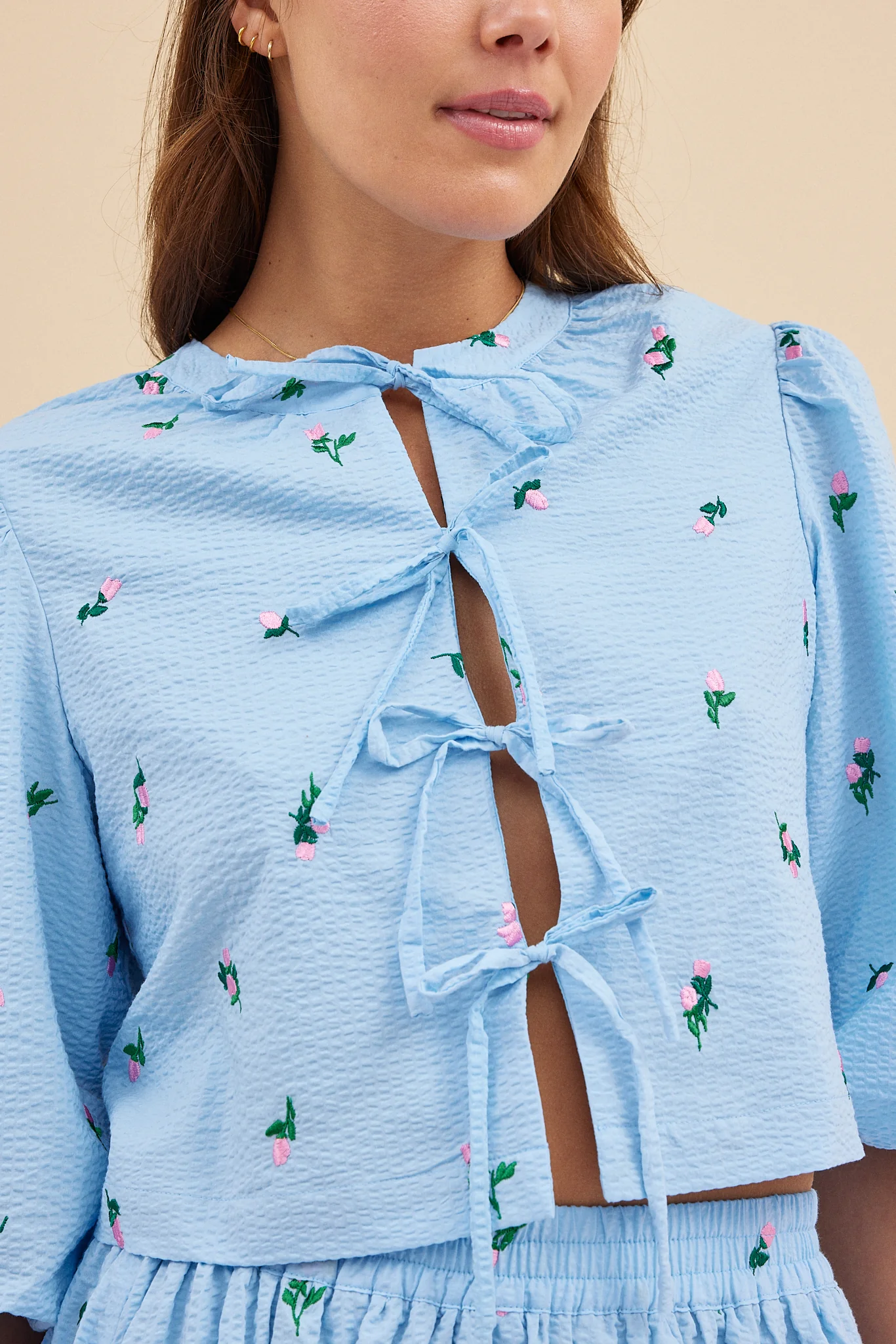 SUKI BLOUSE - BLUE ROSES - Hercitys