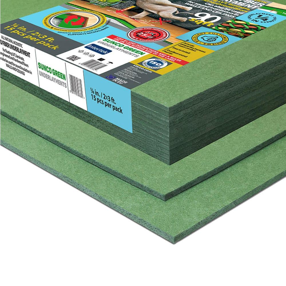 180 sq.ft. 2 ft. x 3 ft. x 6 mm Wood Fiber Underlayment – Sound Barrier for Laminate, Vinyl, LVT, Hardwood Floors - Hercitys
