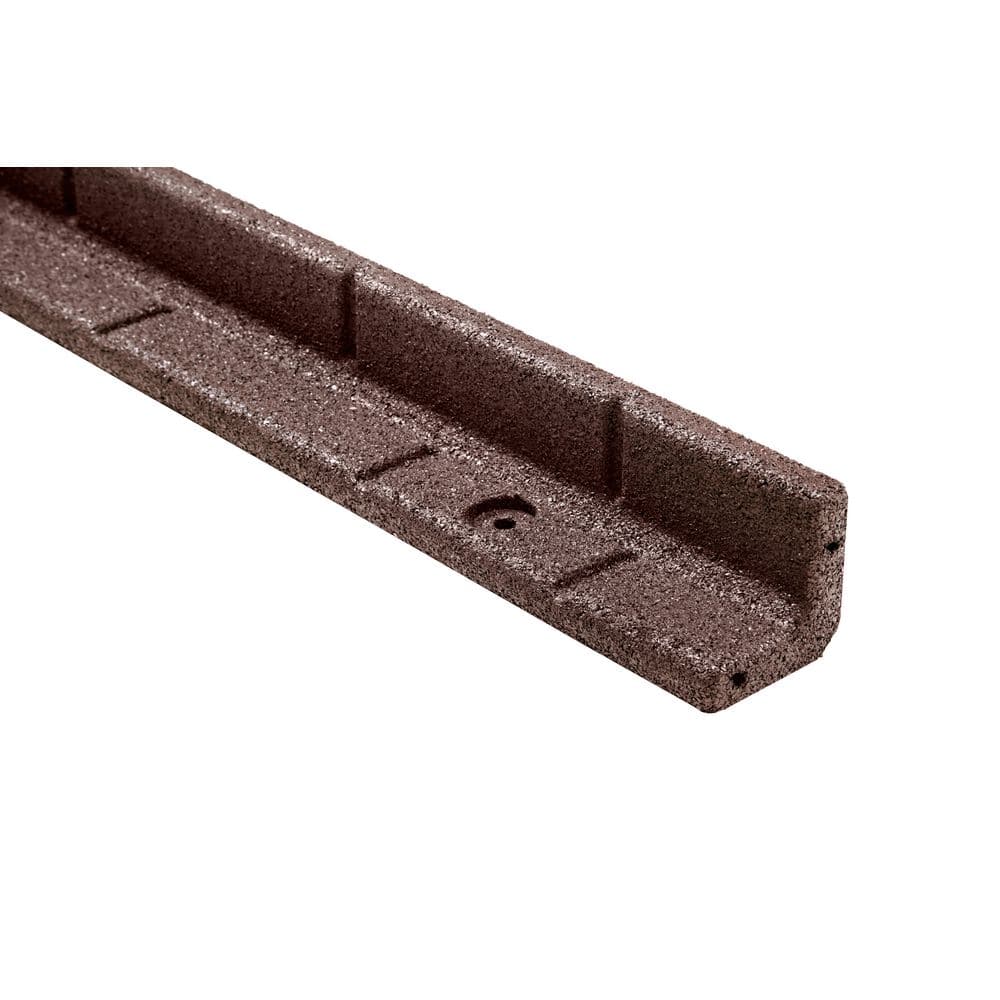 48 in. x 3 in. x 3 in. Roman Brick Brown Rubber Edging (6-Pack) - Hercitys