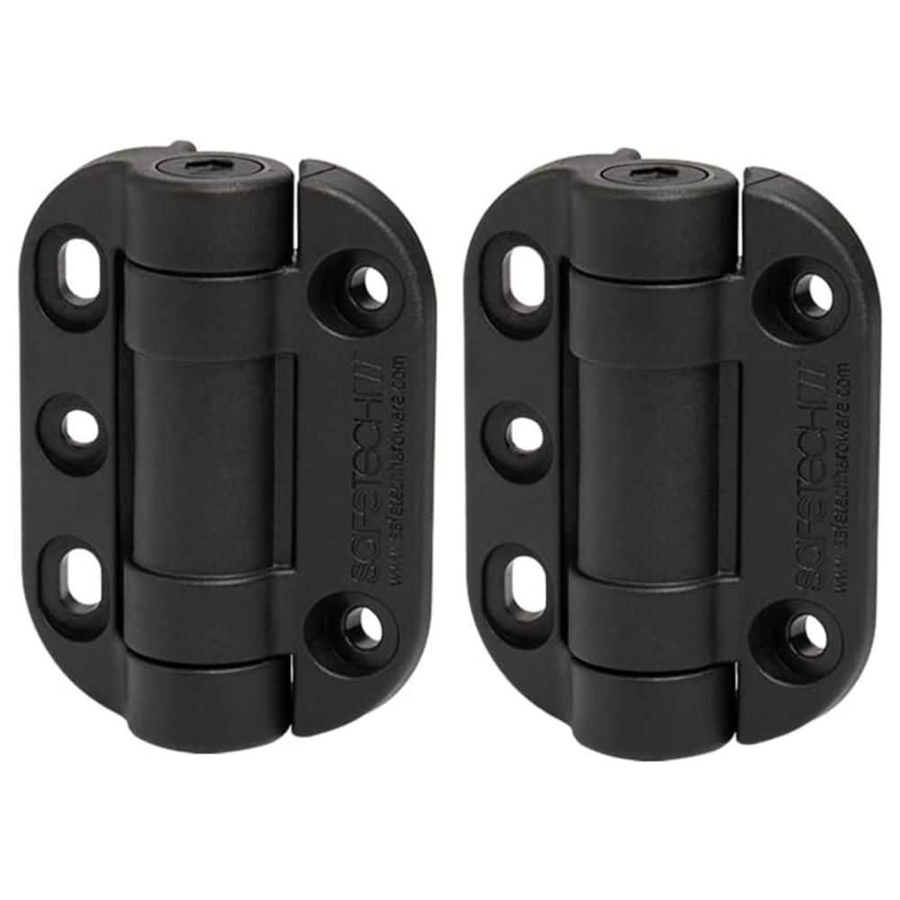 3.5 in. Black TopKlik Self-Closing Gate Hinges (2-Pack) - Hercitys