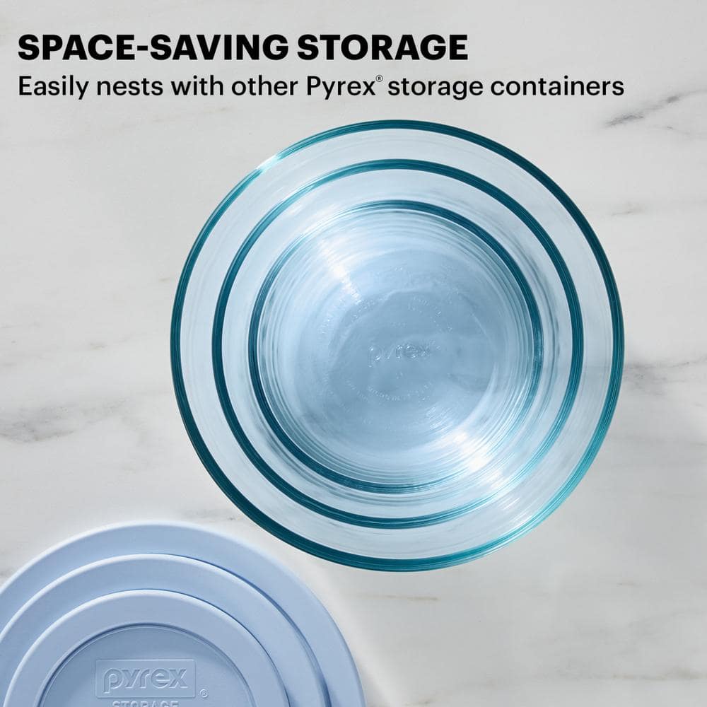 10-Piece Simply Store Tinted Round Food Storage Set w/Lids in Blue - Hercitys