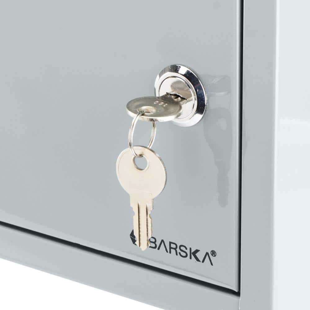 0.13 cu. ft. Steel Multi-Purpose Safe Drop Box, Gray - Hercitys