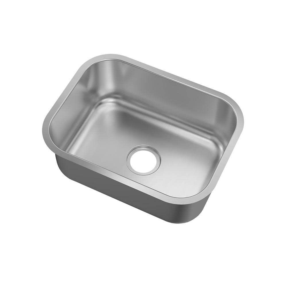 23 in. Undermount Single Bowl 18-Gauge Stainless Steel Kitchen Sink with Bottom Grid - Hercitys