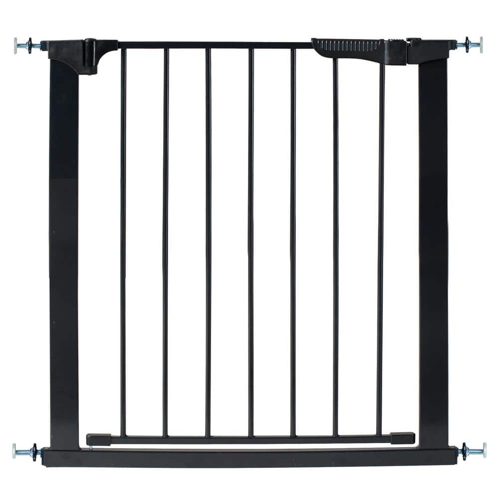 29.5 in. H Pressure Mount Gate Auto Close Gateway in Black - Hercitys
