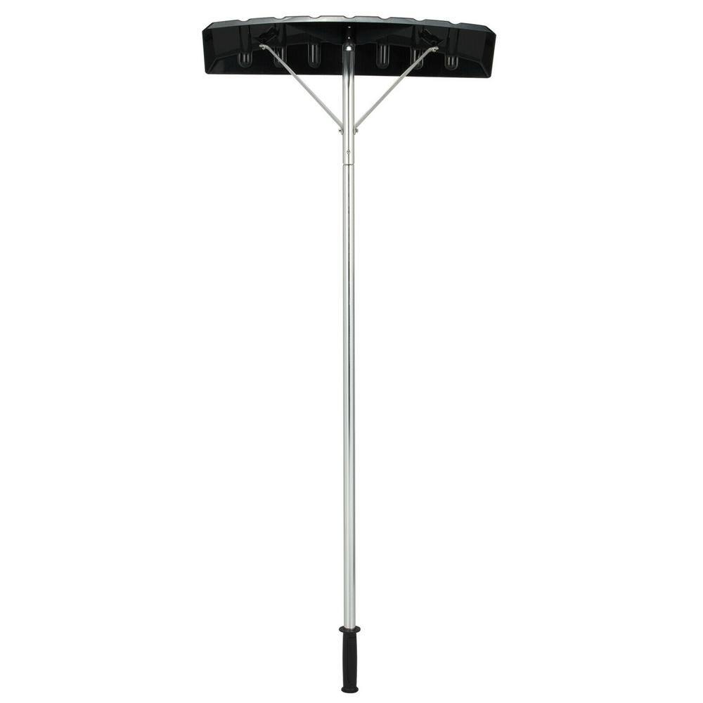 57 in. to 240 in. Extendable Aluminum Snow Roof Rake with Anti-slip Handle - Hercitys