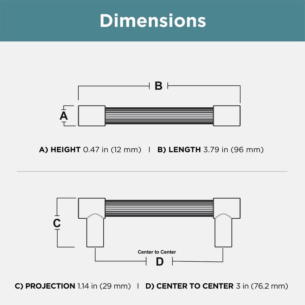 (10-Pack) Round Layered Backplate 3 in. (76 mm) Modern Satin Nickel Cabinet Handle Drawer Bar Pulls - Hercitys