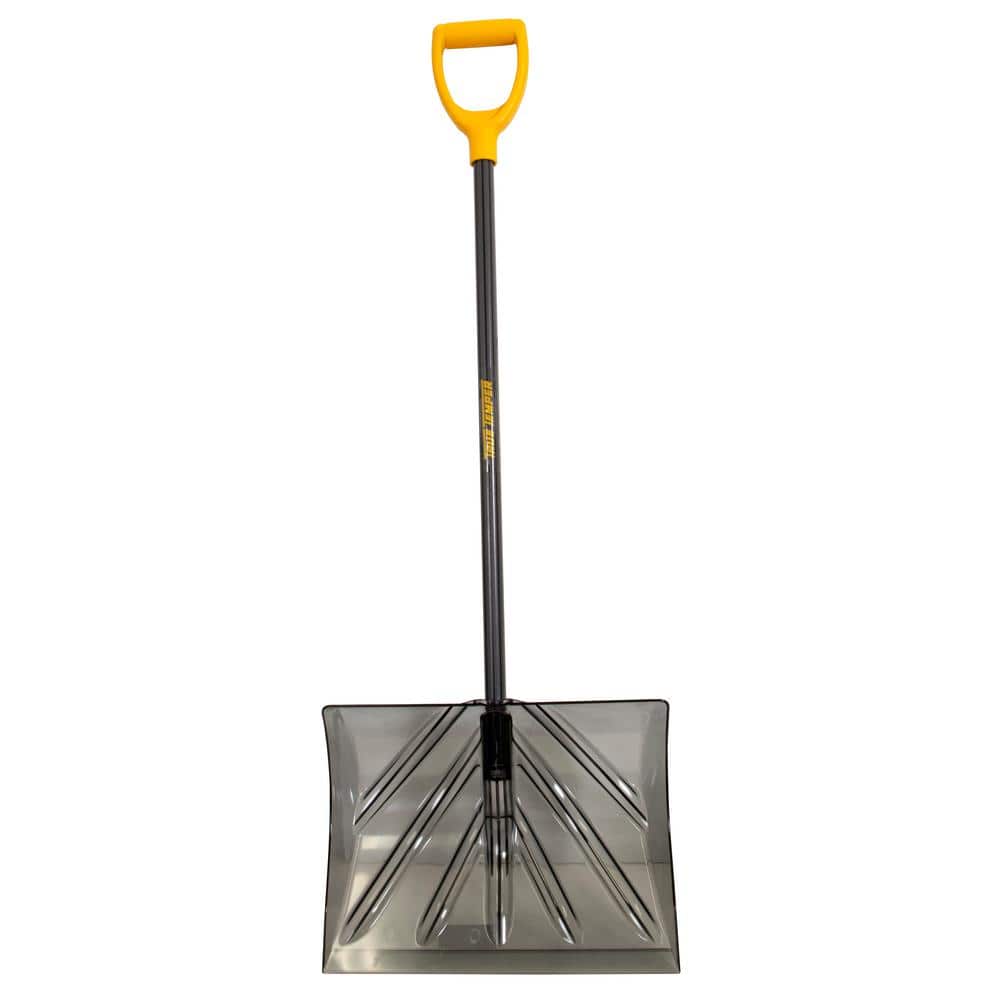 35.5 in. Steel Handle Plastic Snow Shovel - Hercitys