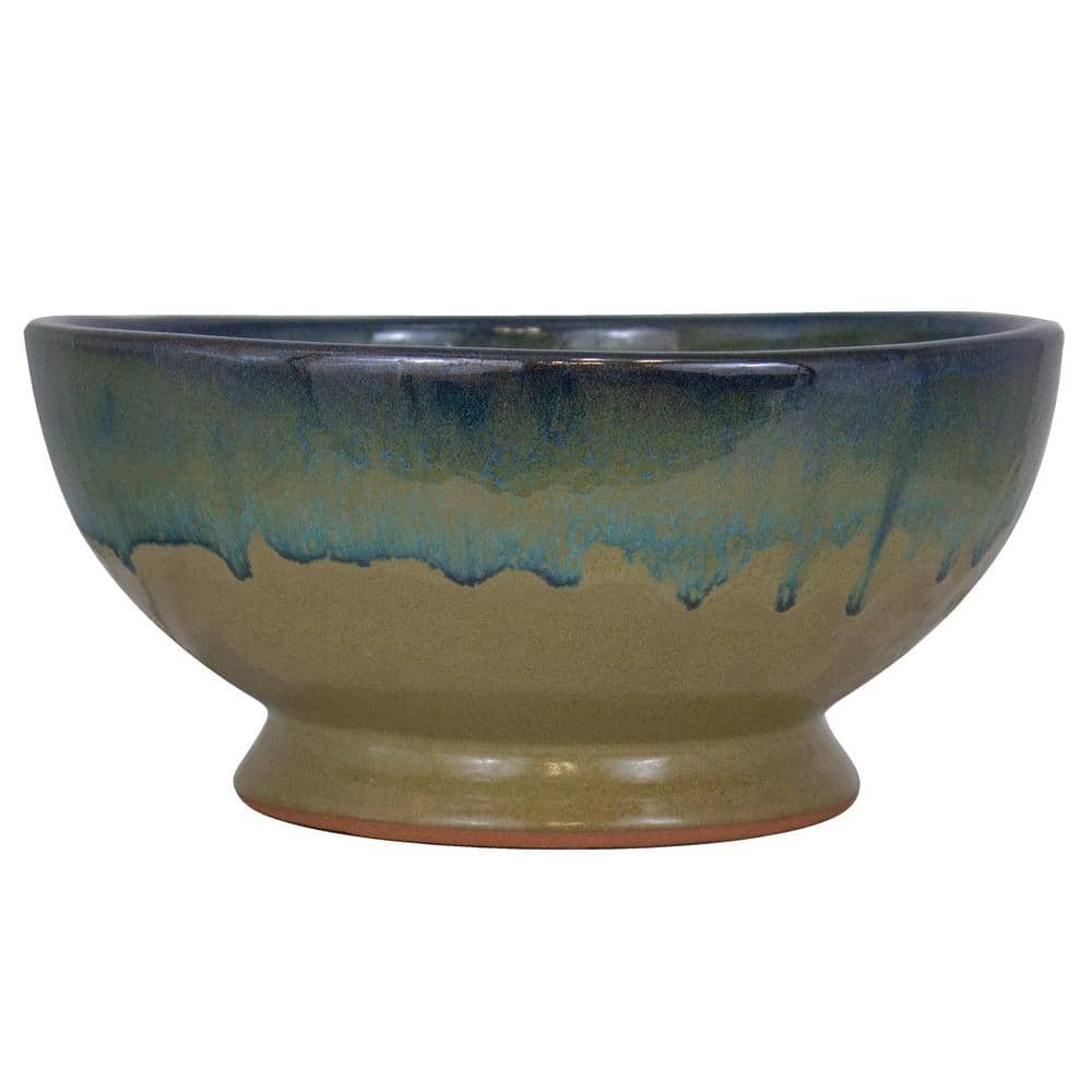 12 in. Dia Caspian Multi-Color Ceramic Bowl Planter - Hercitys