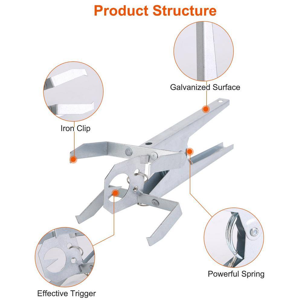 4-Pack Reusable Mole Traps with Scissor Jaw Mole Killers Effective Mole Clips for Vegetable Shed Field Garden Yard Cage - Hercitys