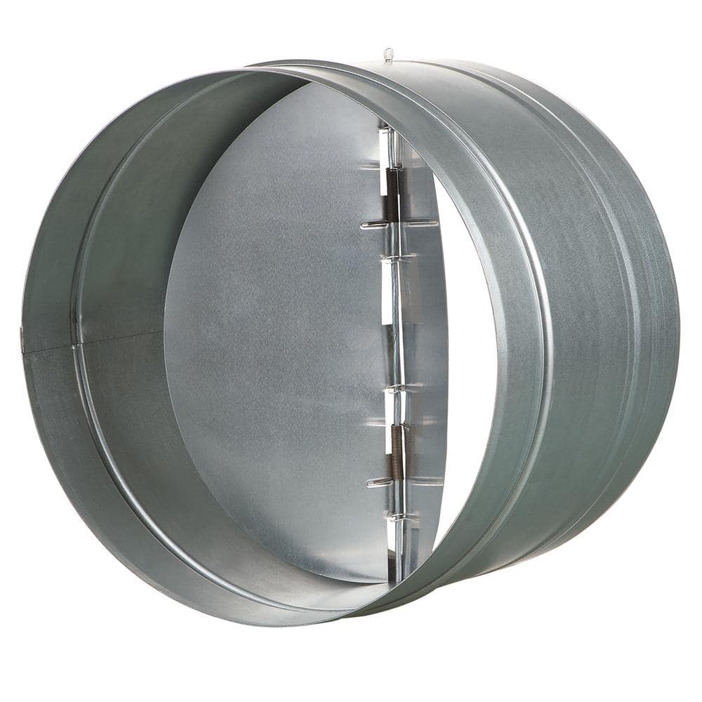 10 in. Galvanized Back-Draft Damper with Rubber Seal - Hercitys