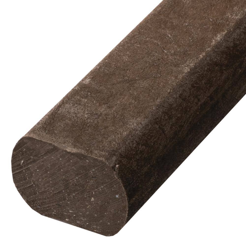 3 in. x 4 in. x 8 ft. Brown Recycled Plastic Lumber Landscape Timber Edging G-Grade (2 Per Box) - Hercitys