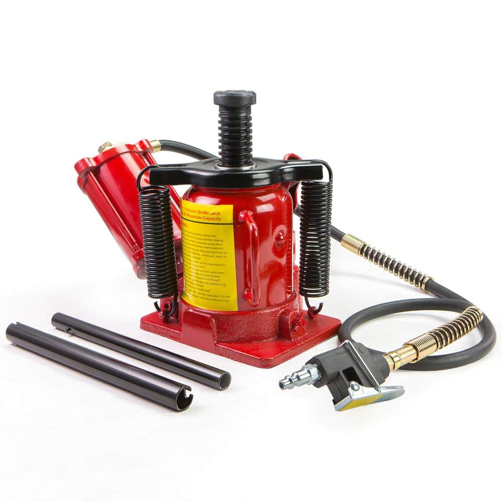 20-Ton Low Profile Air Hydraulic Bottle Jack - Hercitys
