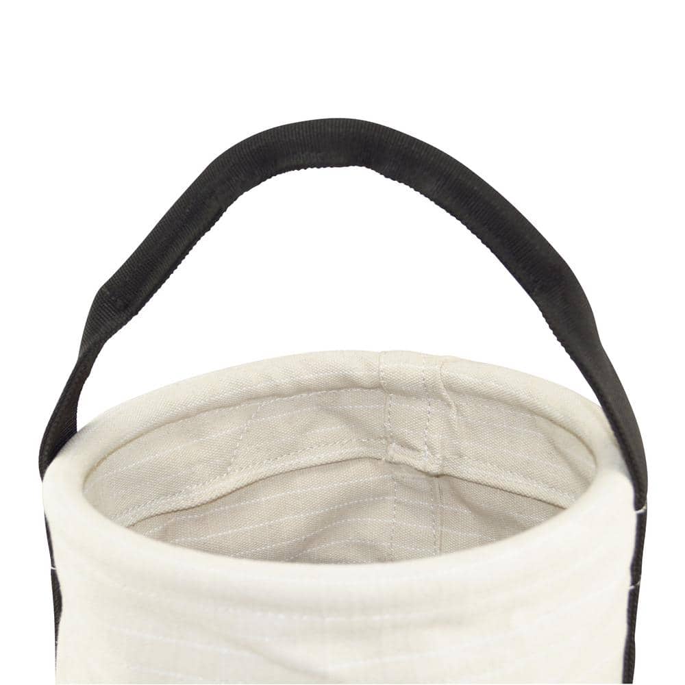 12 in. 1-Pocket Utility Tool Bucket in White with Hook - Hercitys