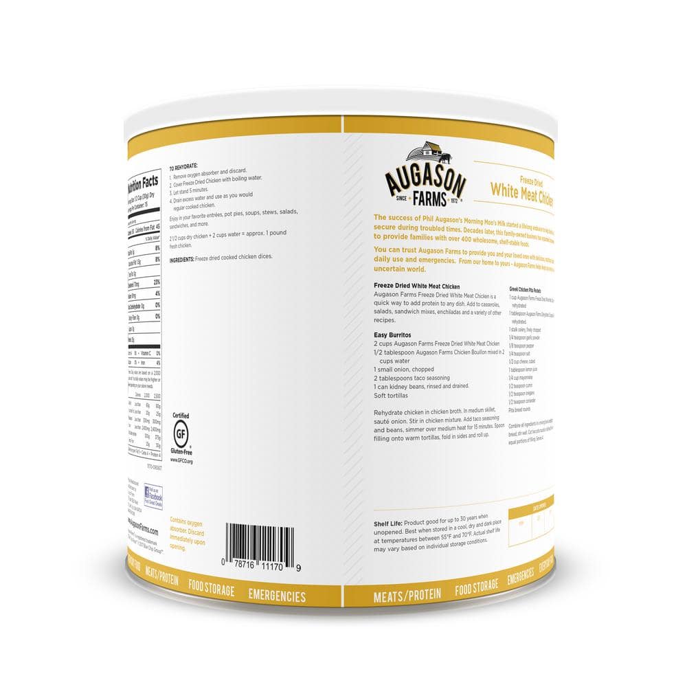 16 oz. Freeze-Dried Precooked White Meat Chicken - Hercitys