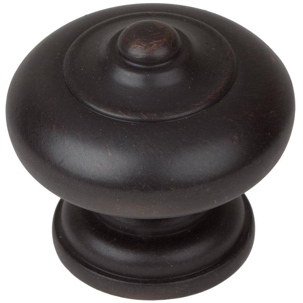 1-1/2 in. Dia Oil Rubbed Bronze Round Ring Mushroom Cabinet Knob (10-Pack) - Hercitys