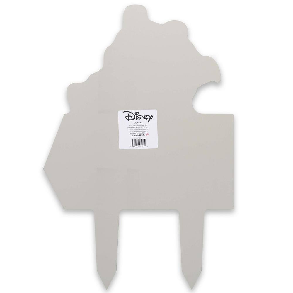 20 in. Yard Stake Tan Weather-Resistant Metal Pooh Hundred Acre Wood - Hercitys