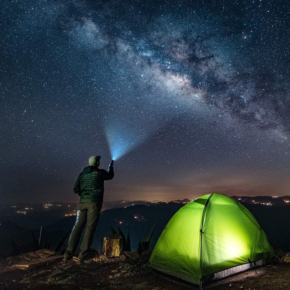 500 Lumens 3.8 in. Super Bright Pivot Head Rechargeable LED Flashlight with Magnetic Base and Clip (3-Pack) - Hercitys