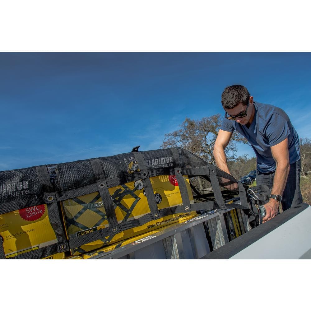 4.75 ft. x 6 ft. Small Heavy-Duty Adjustable Cargo Net Hardware Included - Hercitys