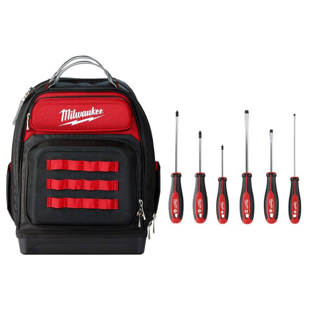 15 in. Ultimate Jobsite Backpack with Screwdriver Set (6-Pieces) - Hercitys