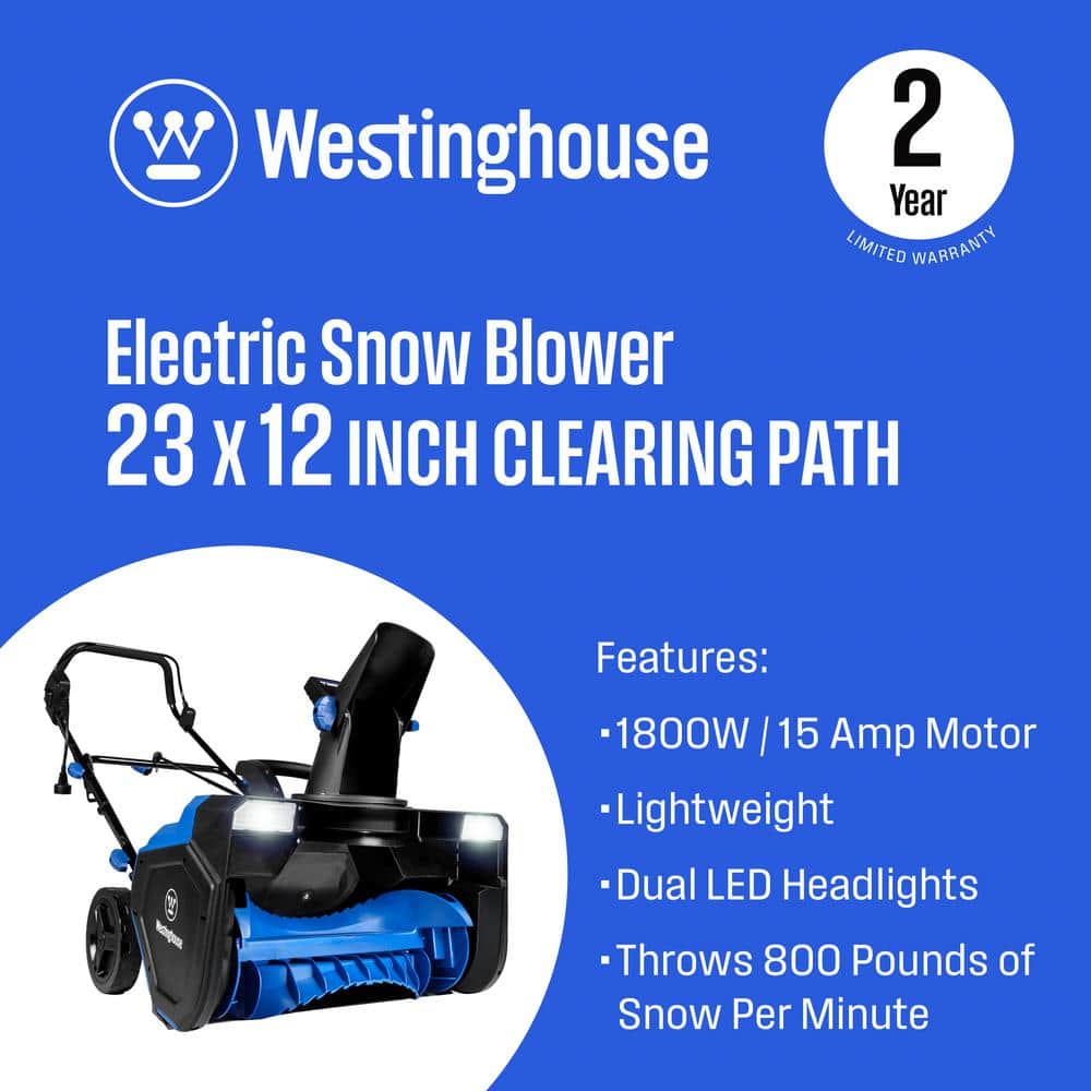 23 in. 120-Volt Single-Stage Corded Electric Snow Blower - Hercitys