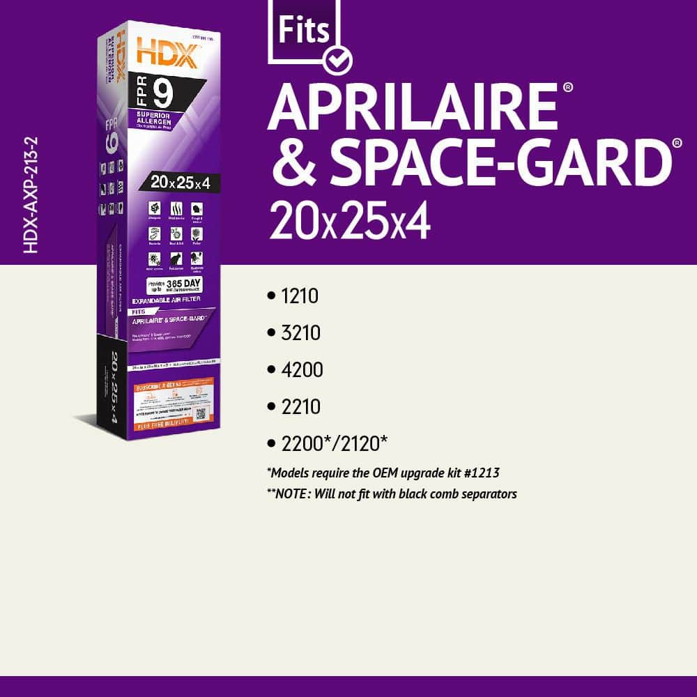 20 in. x 25 in. x 4 in. AprilAire and Space-Gard Replacement Pleated Air Filter FPR 9, MERV 11 - Hercitys