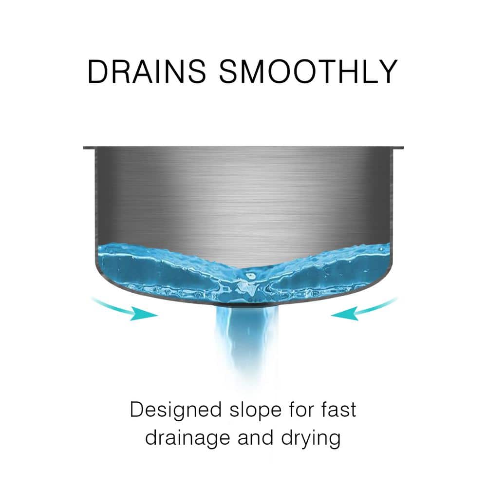 12 in. Depth 18-Gauge Stainless Steel 25 in. Single Bowl Drop-In Kitchen Sink with Bottom Grid - Hercitys