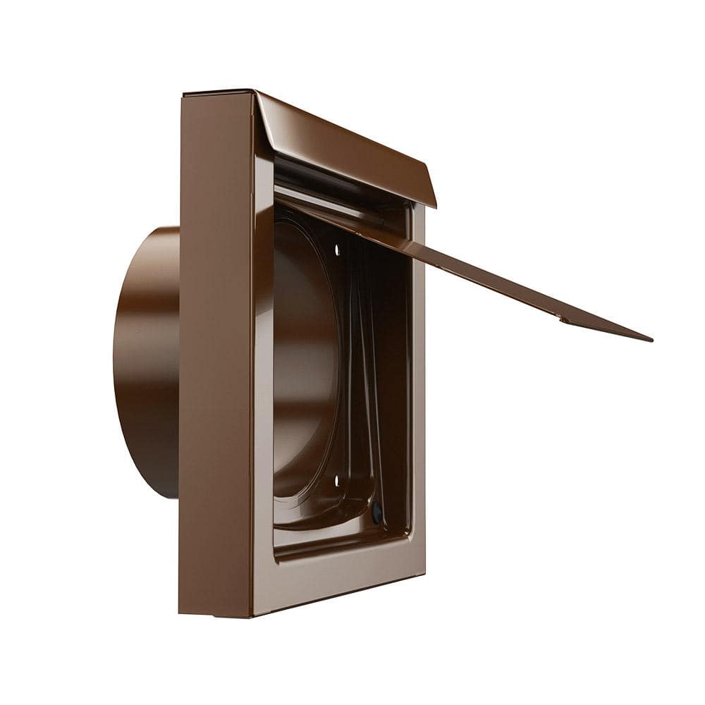 4 in. Powder Coated Steel Brown Dryer Vent - Hercitys