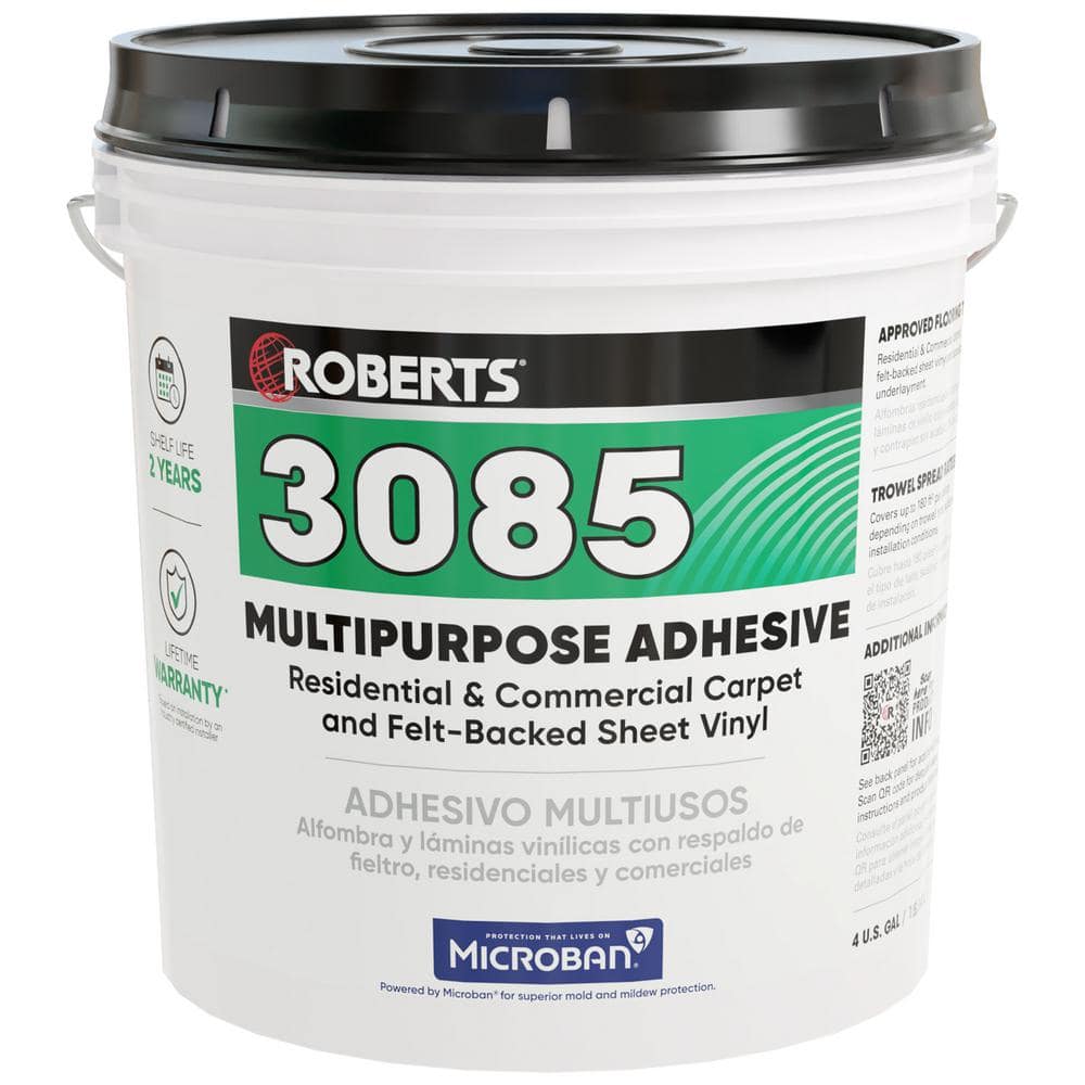 3085 Multipurpose 16 qt. (4 Gal.) Carpet and Felt-backed Sheet Vinyl Floor Adhesive - Hercitys