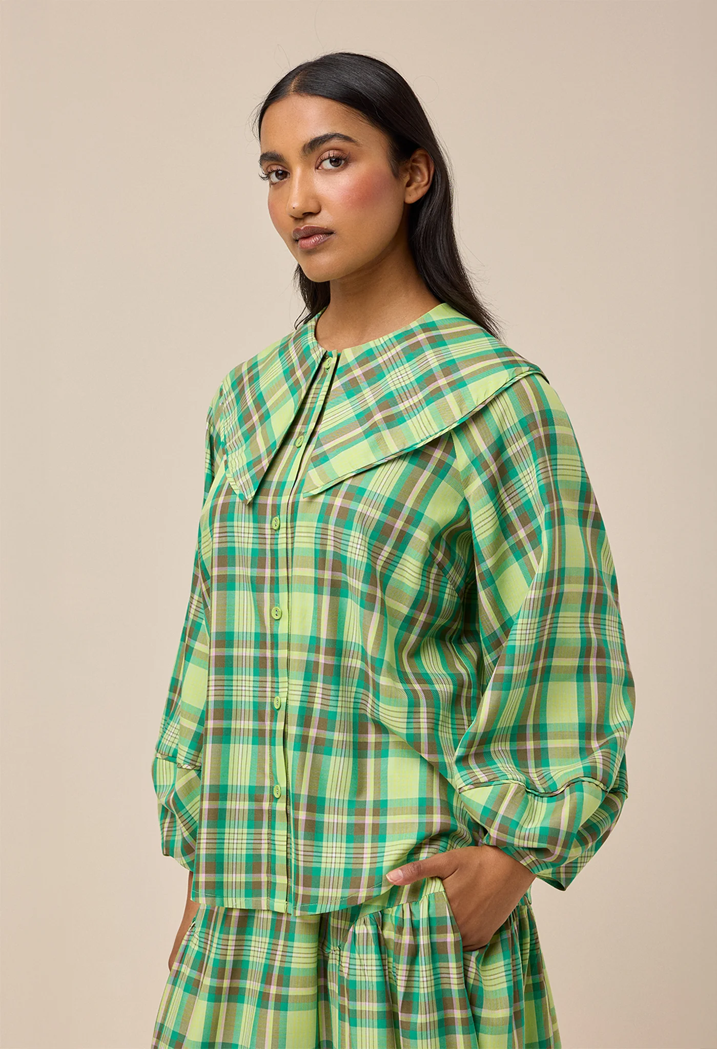 LULLABY BLOUSE - PICNIC PLAID - Hercitys