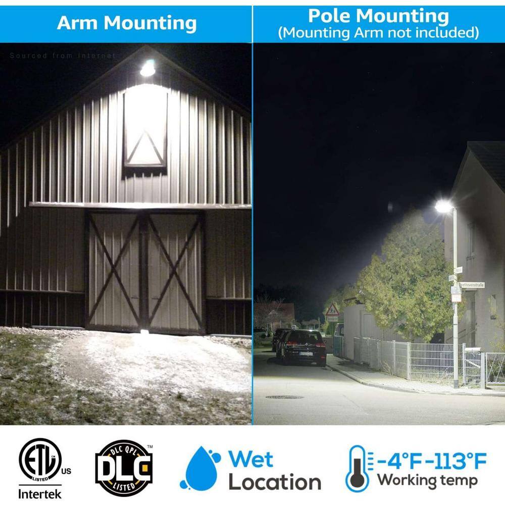 250-Watt Equivalent Integrated LED Bronze Weather Resistant 4000 Lumens LED Barn Light Dusk to Dawn ETL Listed (2-Pack) - Hercitys