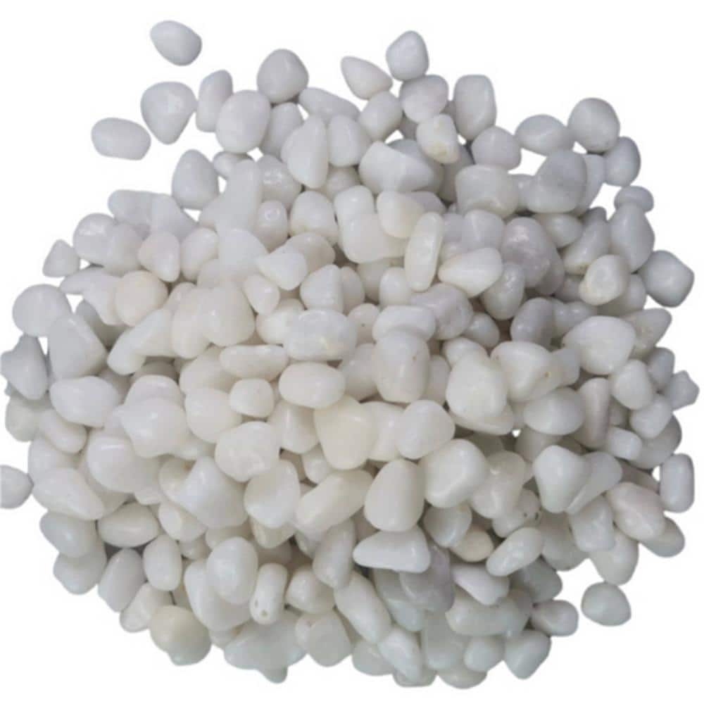 0.40 cu. ft. 1 in. to 2 in. 30 lbs. Grade A White Polished River Pebbles - Hercitys