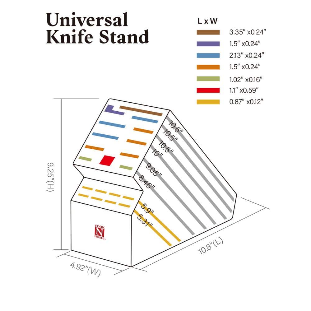20-Knife Acacia Wood Knife Storage Block - Hercitys