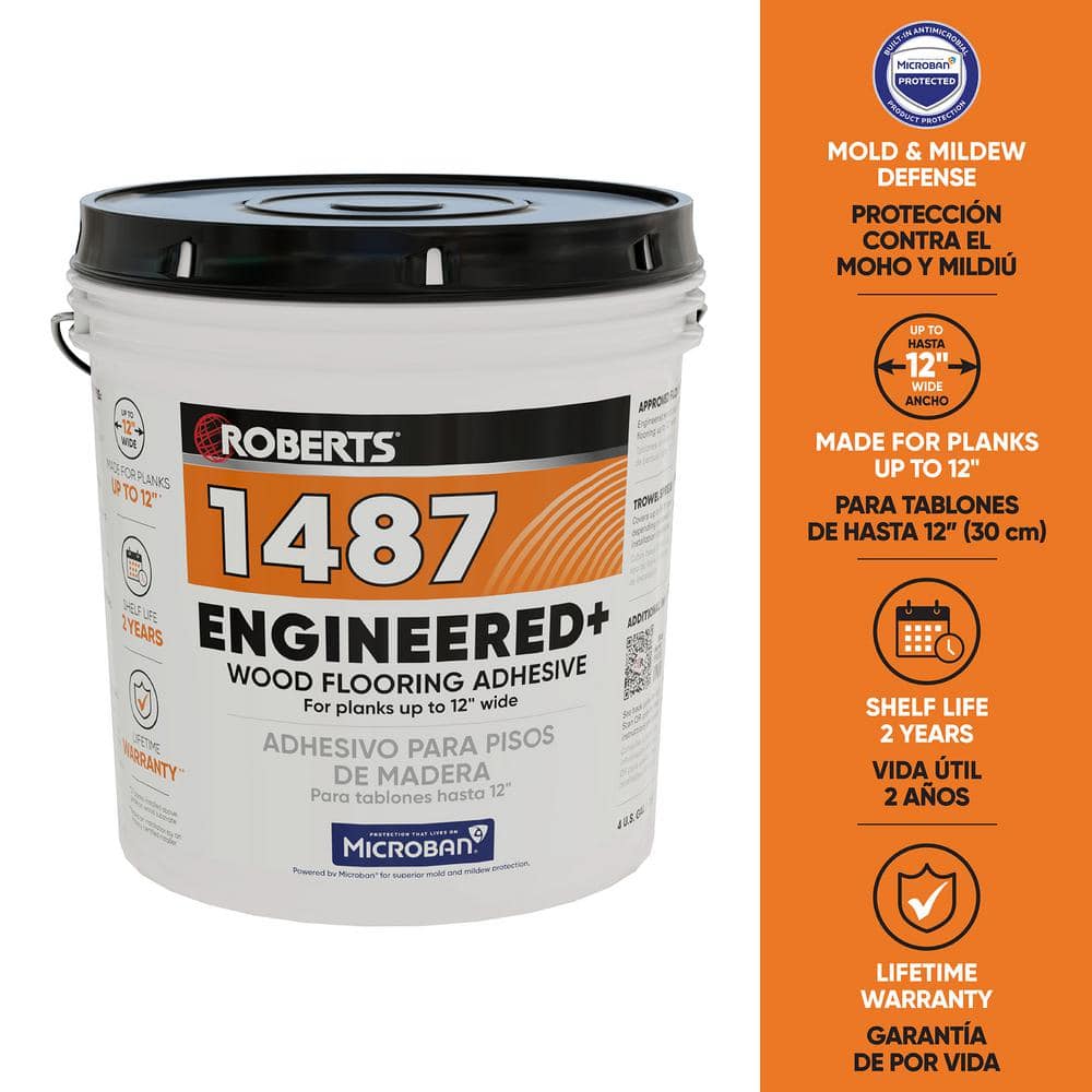 4 U.S. Gal. (16 qt.) Engineered Wood Floor Adhesive - Hercitys