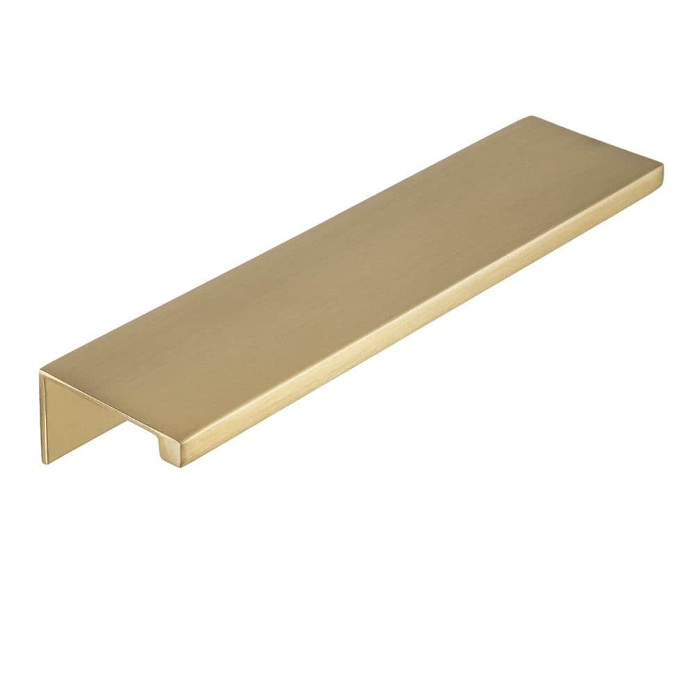 5-Pack Ethan 4 in. (102 mm) Center-to-Center Satin Brass Edge Drawer Pull - Hercitys