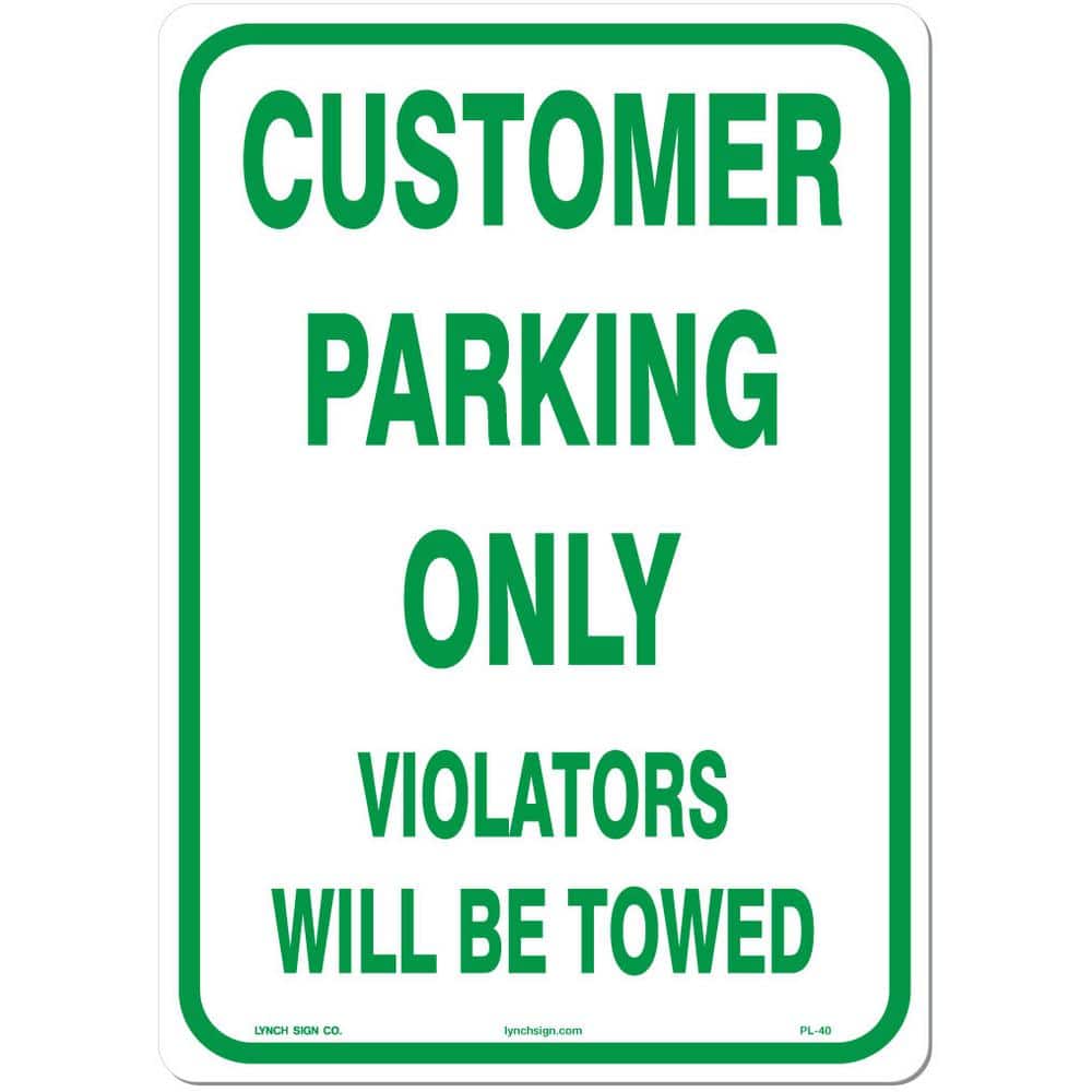 10 in. x 14 in. Customer Parking Sign Printed on More Durable, Thicker, Longer Lasting Styrene Plastic - Hercitys