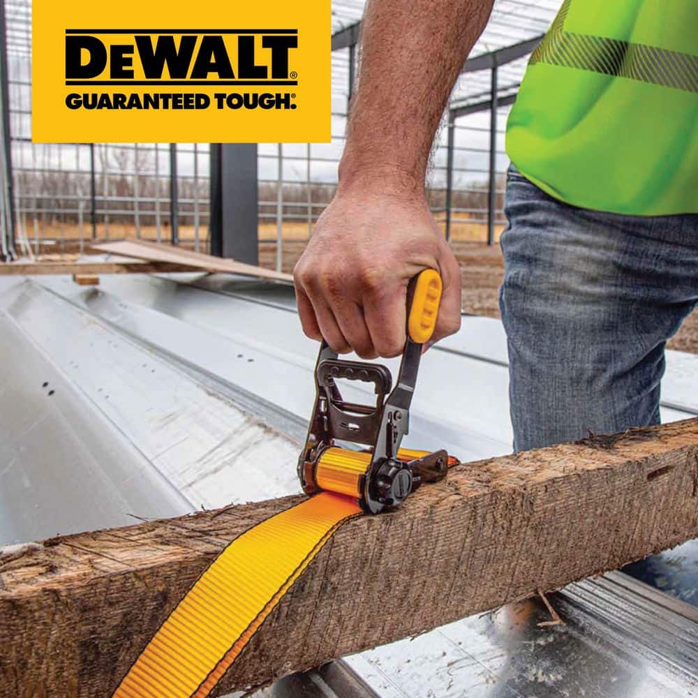 1.5 in. x 16 ft. Ratchet Tie Down Straps 3300 lbs. Break Strength (4-Pack) - Hercitys