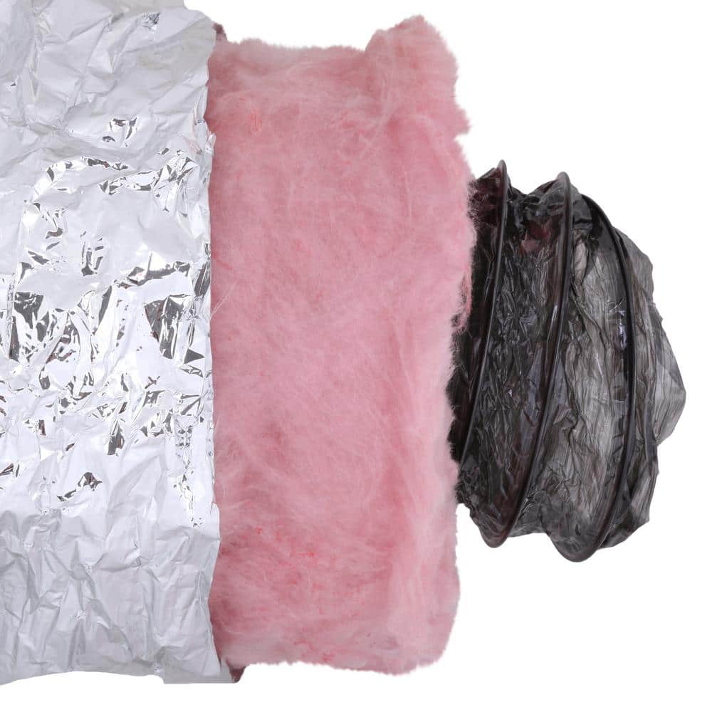 12 in. x 25 ft. Insulated Flexible Duct R6 Silver Jacket - Hercitys